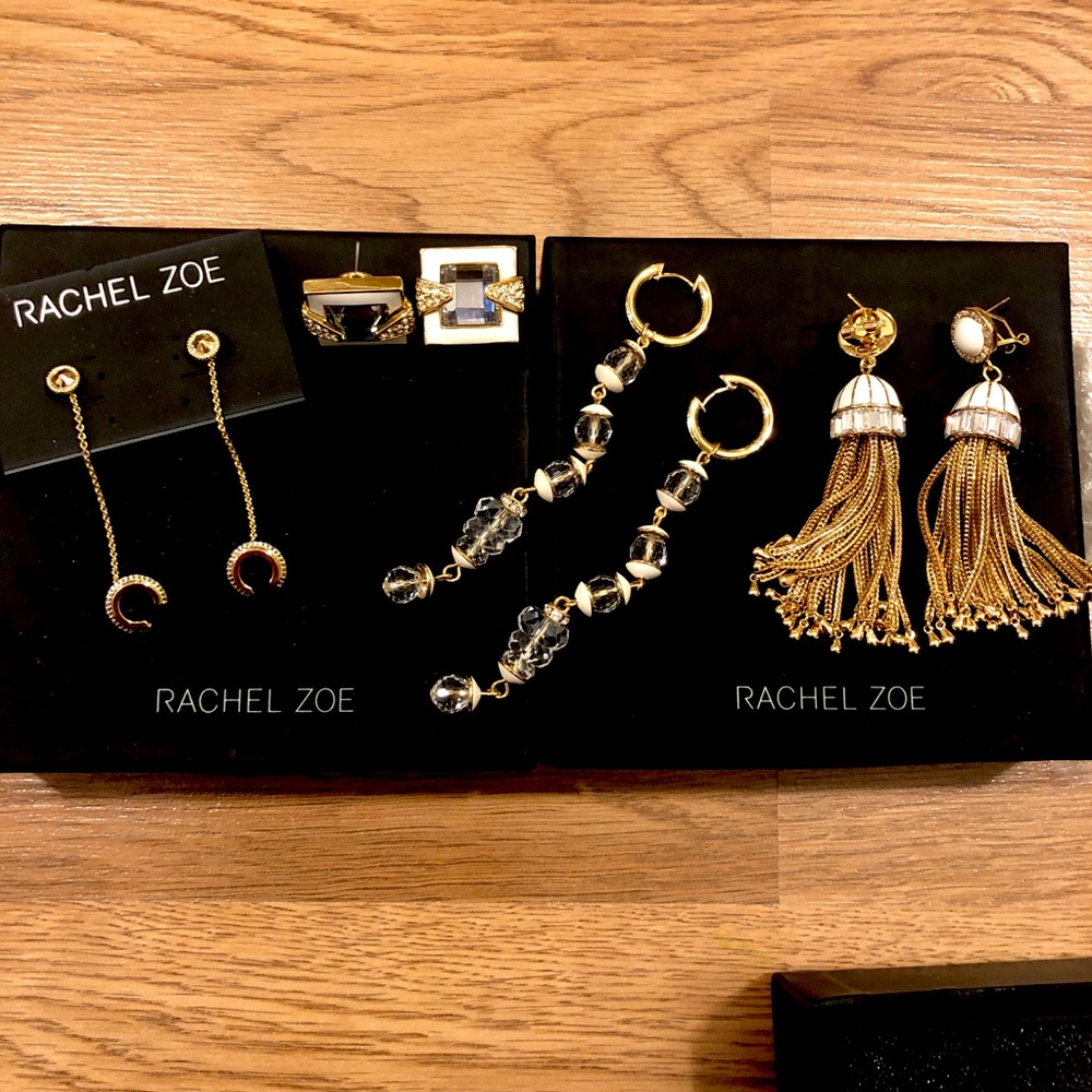 Rachel Zoe Art Deco Earrings - Set of Four